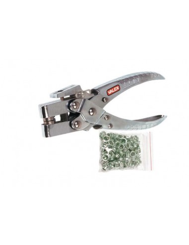 Pinza occhiellatrice Fustellatrice per teloni PVC con 100 occhielli metallici 4,8 mm Valex 1462786