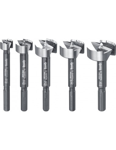 Punte Forstner Einhell per trapano avvitatore per forare il Legno Set da 5 Pz KWB Mecchia 706300