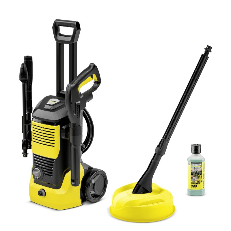 Idropulitrice Kärcher K 4 Black Home 1800W 130 bar con Lavasuperfici T 1 e Detergente – 1.679-503.0