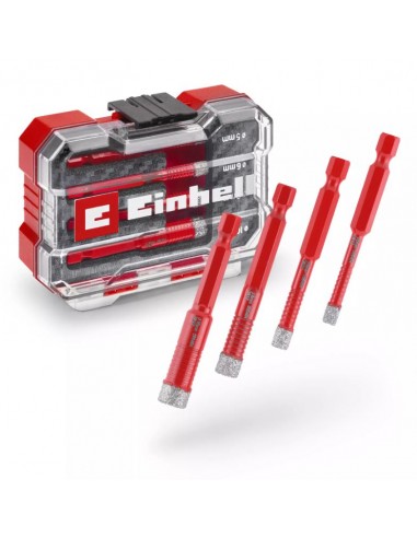 Frese diamantate Einhell 4 Pz misure 5/6/8/10 mm per gres porcellanato, marmo, granito, ceramica, ardesia fino a 35 mm