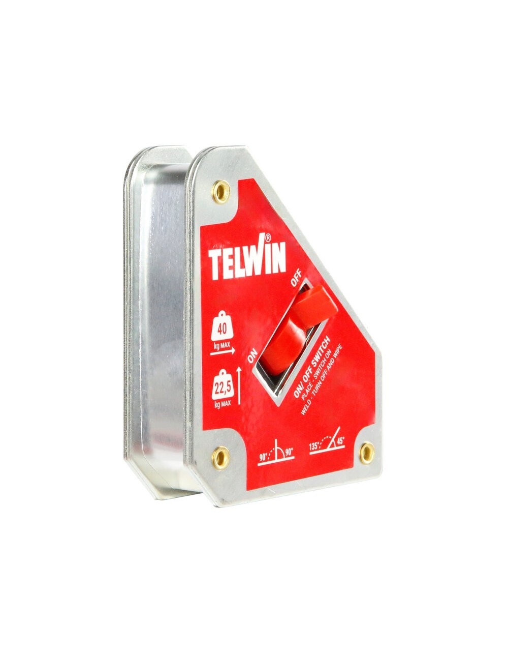 Posizionatore Magnetico TELWIN per saldature con interruttore On/Off forza magnetica 40 kg