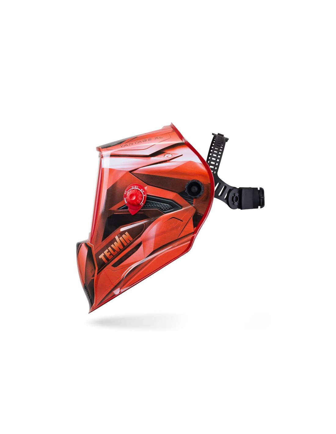 Maschera automatica Telwin Vintage Red XL per saldatura campo visivo ampio MMA-TIG  MIG-MAG Maschera automatica Telwin Vintage Red XL per saldatura campo visivo ampio MMA-TIG  MIG-MAG