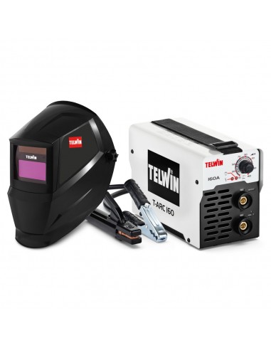 Saldatrice inverter Telwin elettrodo mma in corrente continua T-Arc 160 230 V Acx con accessori maschera saldatura dotazione