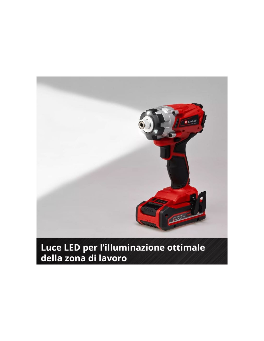 Trapano avvitatore a impulsi a batteria 18V con percussione attacco 1/4" Einhell Trapano avvitatore a impulsi a batteria 18V con percussione attacco 1/4" Einhell