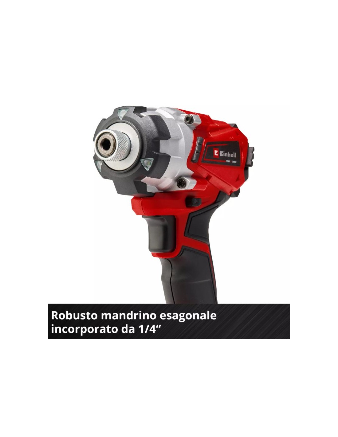 Trapano avvitatore a impulsi a batteria 18V con percussione attacco 1/4" Einhell Trapano avvitatore a impulsi a batteria 18V con percussione attacco 1/4" Einhell