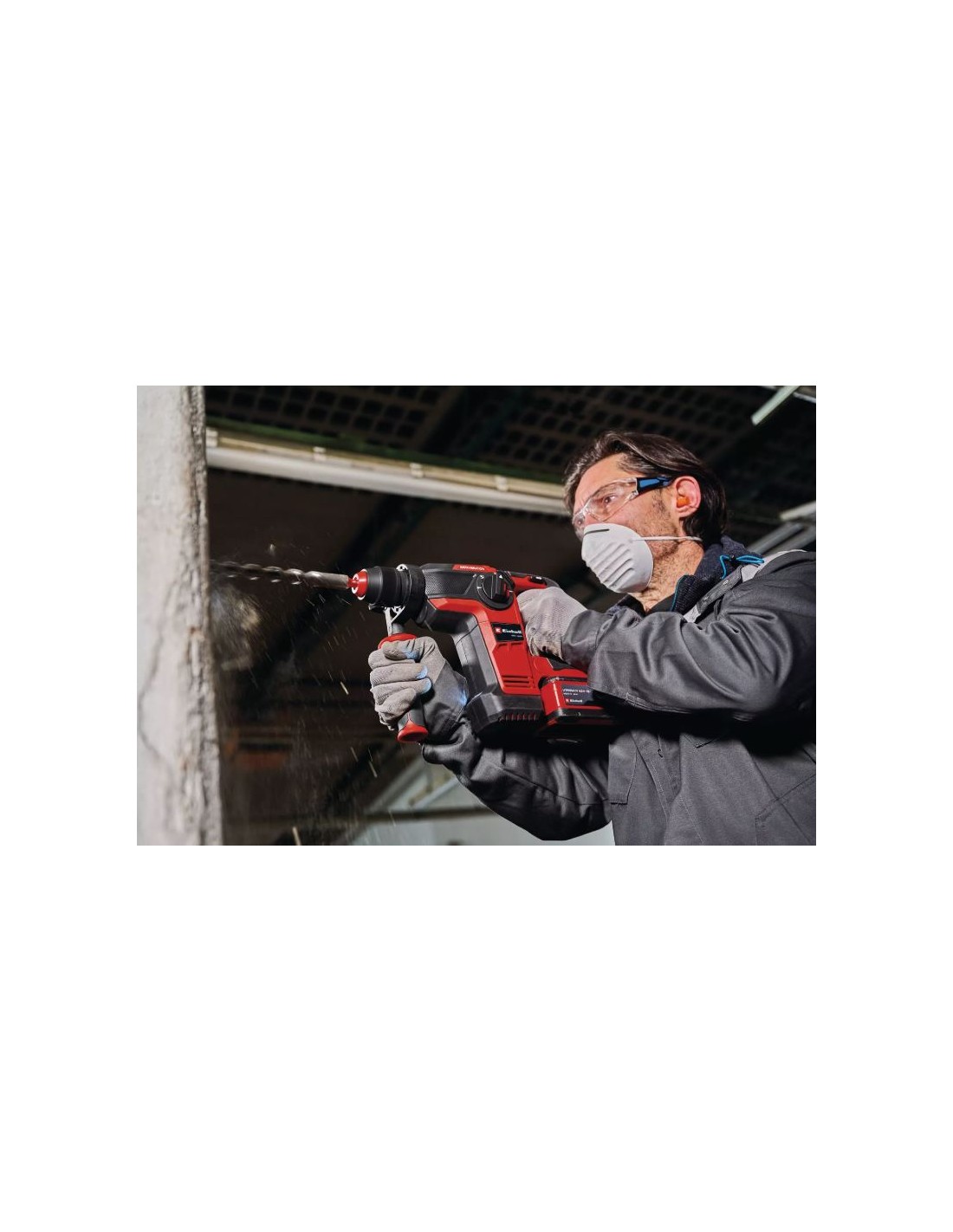 Tassellatore scalpellatore a batteria SDS Plus Einhell TP-HD 18/26 Li BL Professional 18V Brushless 4 funzioni Forza colpo 2,6 J Tassellatore scalpellatore a batteria SDS Plus Einhell TP-HD 18/26 Li BL Professional 18V Brushless 4 funzioni Forza colpo 2,6 J