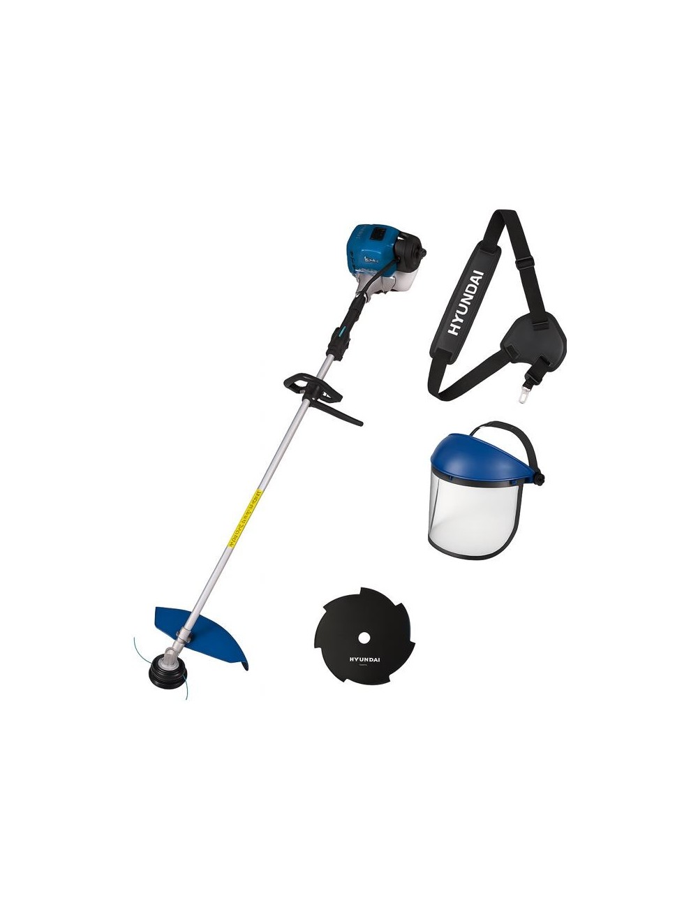 Decespugliatore a Scoppio Hyundai 35275 43 cc 2 Tempi Euro 5 - 1,7 HP con Disco e Testina