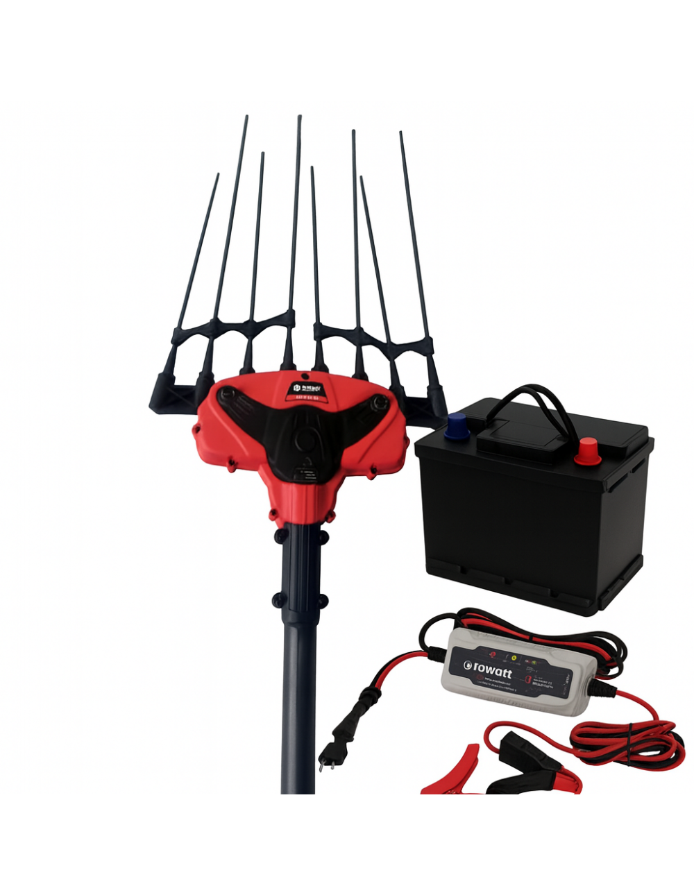 Abbacchiatore Telescopico Blue Bird EGEO 22-50 AT 12V 750W con Batteria 65Ah e Caricabatteria