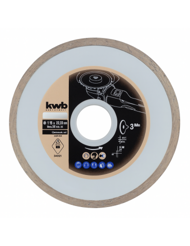 Disco Diamantato a filo continuo Einhell KWB 230 mm per piastrelle e ceramica taglio a secco e acqua