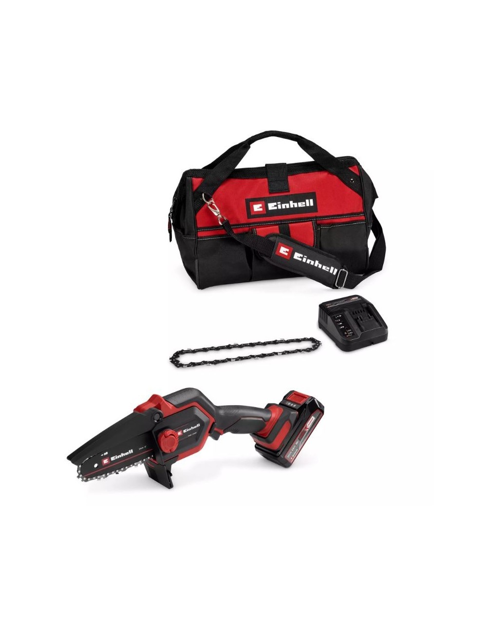 Potatore a Batteria Einhell GE-PS 18/15 Li Bag Kit 18V Brushless con Batteria e Borsa