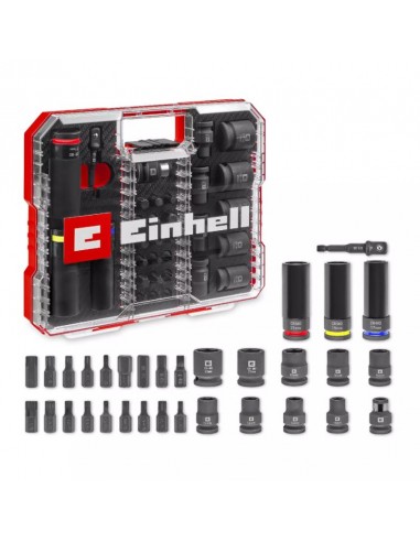 Set di bussole a impatto da 32 pezzi Einhell per avvitatori a impulsi Kit universale