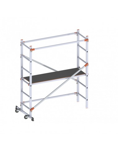 Trabattello in alluminio Gierre FAST&LOCK 100 portata max 150 kg altezza di lavoro 2,87 mt
