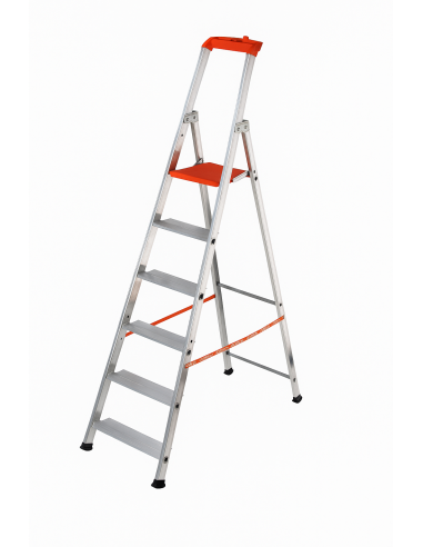 Scala domestica in alluminio 6 gradini Gierre Stabila altezza 3,36 mt  piattaforma 260x260 mm