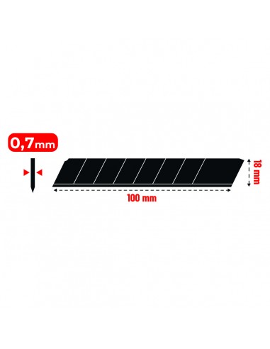 Lame taglierino cutter di ricambio per Metrica ultra sharp Black Blade 10 pz
