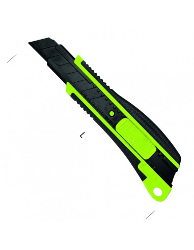 Taglierino cutter professionale Metrica 18 mm Black Blade SK2 antiscivolo spessore 1 mm con lame di ricambio