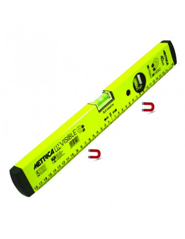 Livella a bolla 100 cm magnetica manuale con tappi in gomma antiscivolo antiurto Metrica Flash