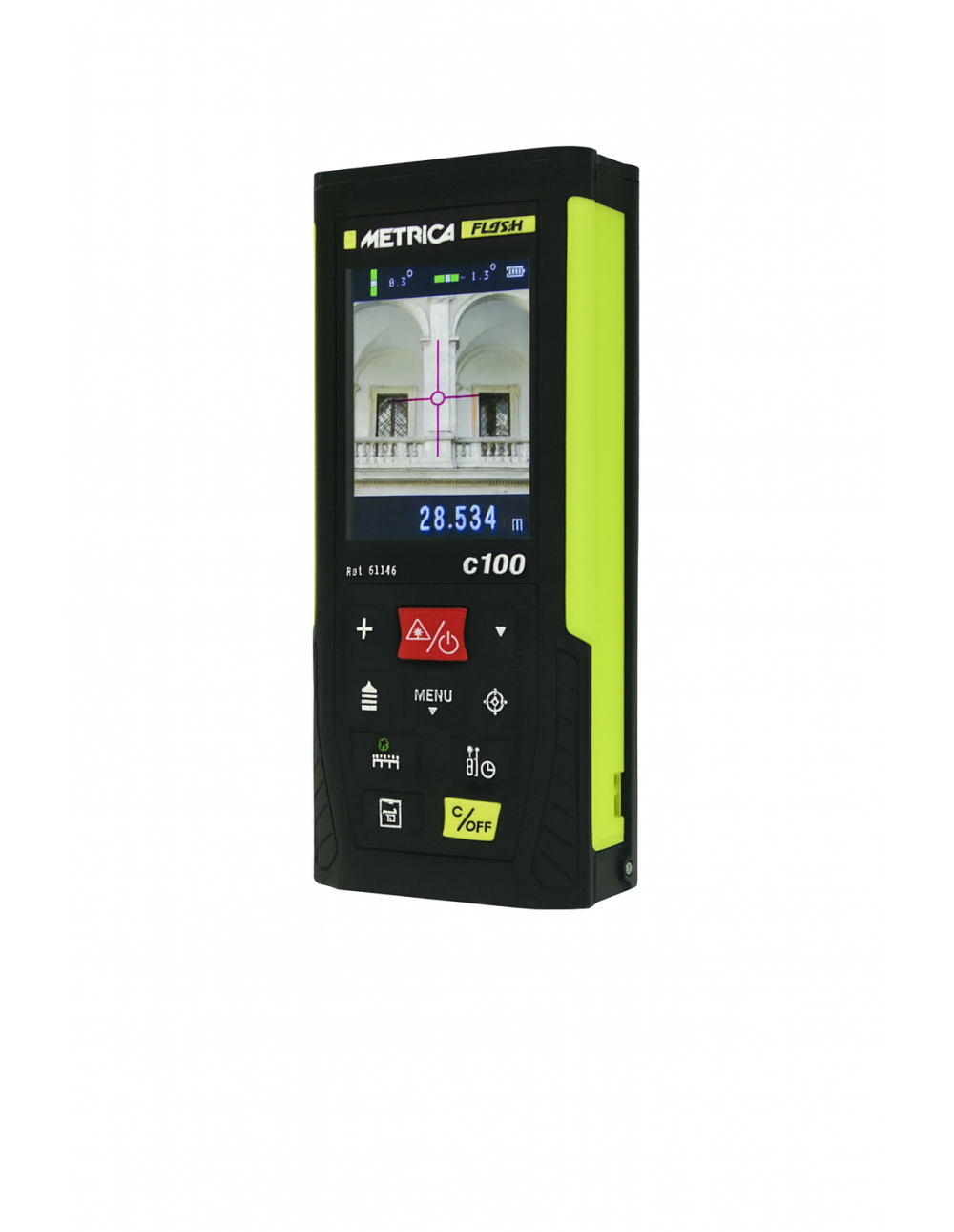 Misuratore Laser Metrica Flash 100 metri con telecamera Zoom squadretta per diagonale