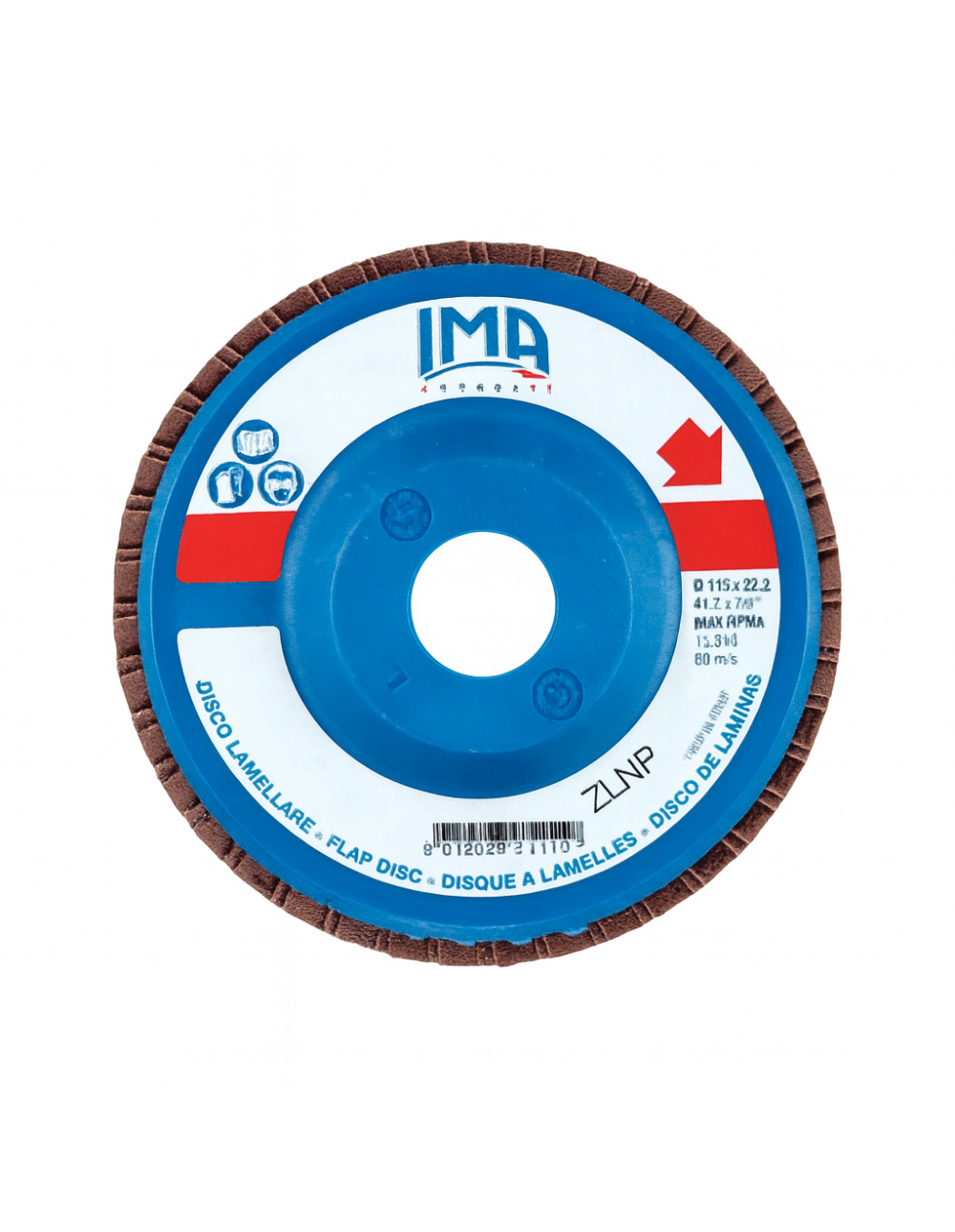 Disco Lamellare professionale IMA Zirconio ZLNP 115x22,23 mm Grana 60